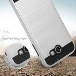 Wholesale Samsung Galaxy J7 V Perx J7 Sky Pro (2017) Armor Hybrid Case (Silver)